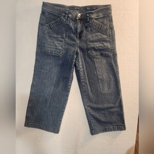 J.Jill Nantucket Full-Leg Cropped Denim Capris Sz 10P